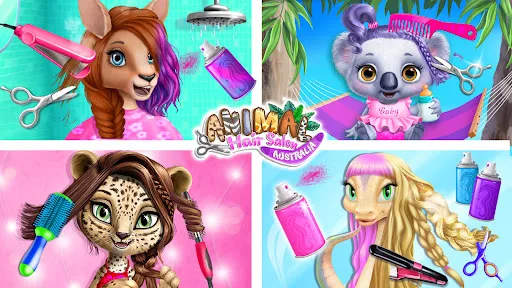 Gameplay screenshot 3 from Animal Hair Salon Australia - Educational game